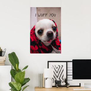 Poster Chihuahua fofo Eu queria que você amasse Dias de