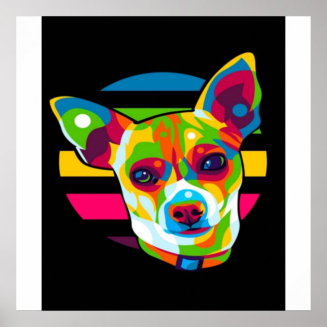 Poster Chihuahua Head_Dog Lover (Frente)