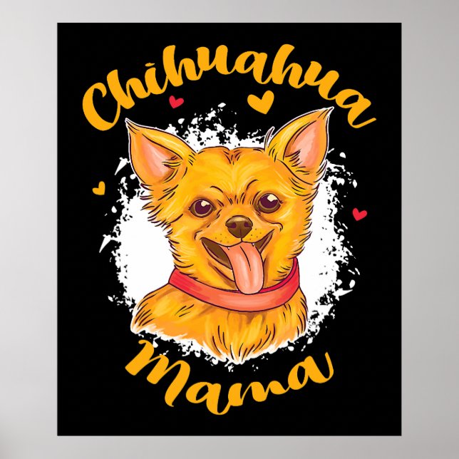Poster Chihuahua Mama Cachorro Pequeno Por Cachorro Cute  (Frente)