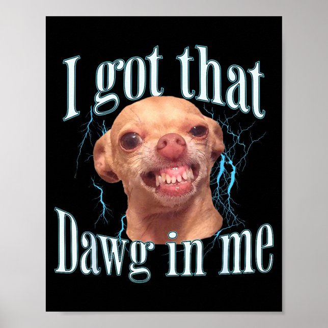 Poster Chihuahua Meme Engraçado  (Frente)