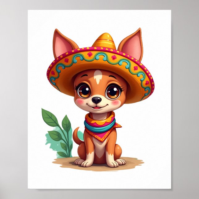 Poster Chihuahua  Mexico  Cinco de Mayo  Funny Dog   (3) (Frente)