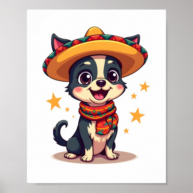 Poster Chihuahua  Mexico  Cinco de Mayo  Funny Dog  Copy (Frente)