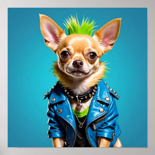 POSTER CHIHUAHUA PUNK ROCK 12 (Frente)