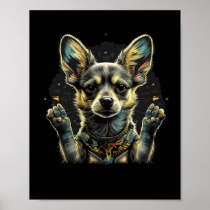 Poster Chihuahua Ucrânia Paz E Amor Bandeira Ajuda Cão Su