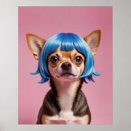 Poster Chihuahua wig