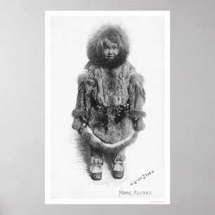 Pôster Child In fur Nome Alaska 1920