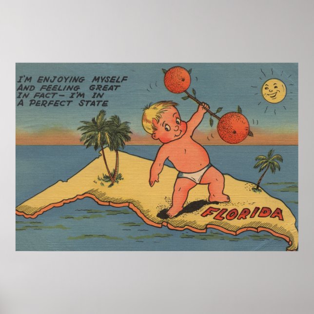 Pôster Child Lifting Barbell of Oranges (Frente)