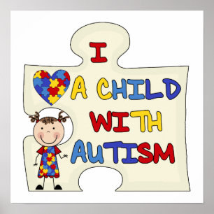 Pôster Child WIth Autism Brunette Girl 2