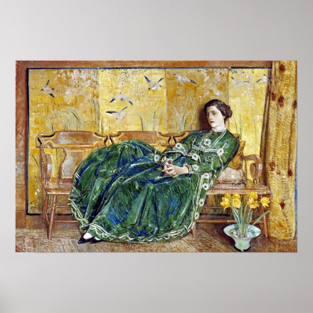 Poster Childe Hassam April (The Green Gown) (Frente)