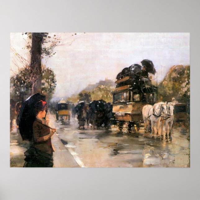 Poster Childe Hassam - Champs Elysee Paris (Frente)