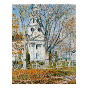Pôster Childe Hassam, Igreja em Old Lyme,