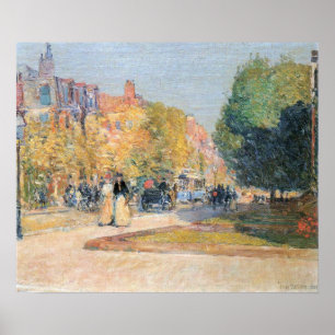 Pôster Childe Hassam - Malborough Street, Boston