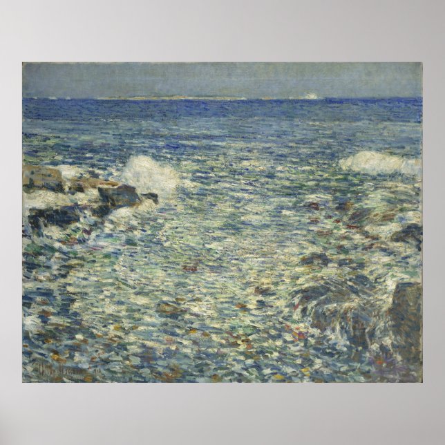 Pôster Childe Hassam - Surf, Ilhas de Shoals (Frente)