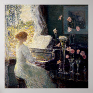 Poster Childe Hassam, The Sonata, Impressionismo,