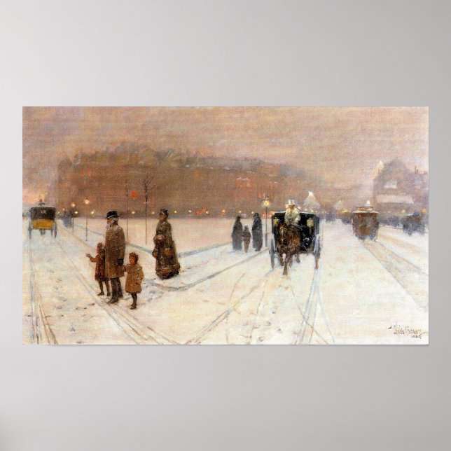 Poster Childe Hassam - Uma terra de conto de fadas urbana (Frente)