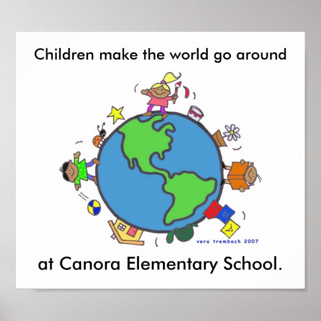 Pôster Children Make the World/Personalize/Vera Trembach (Frente)
