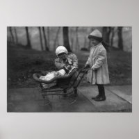 Children Playing with Campbell Kid Doll