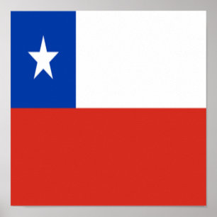 Poster Chile sinaliza o orgulho nacional de etnia nativa