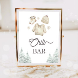 Poster Chili Bar Food Winter Baby It's Cold Outside