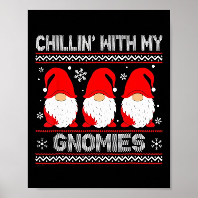 Poster Chillin Com Os Meus Gnomos Que Correspondem Ao Nat (Frente)