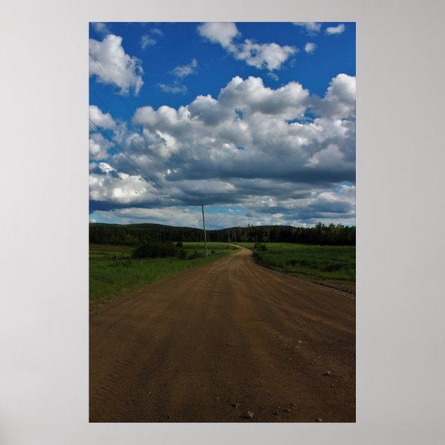 Poster Chillin em uma estrada de terra (Frente)