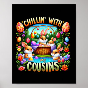 Poster Chilling' Com Meu Primo Dia de Páscoa Caça De Ovo