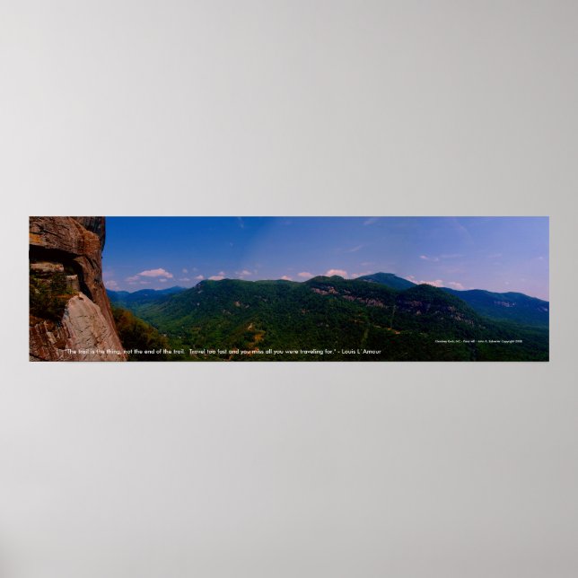 Poster chimneyrock pano deixou, "O caminho é o seguinte.. (Frente)