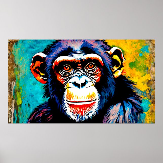 POSTER CHIMPANZÉ 2 (Frente)