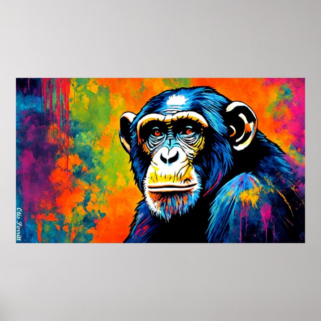 POSTER CHIMPANZÉ 6 (Frente)