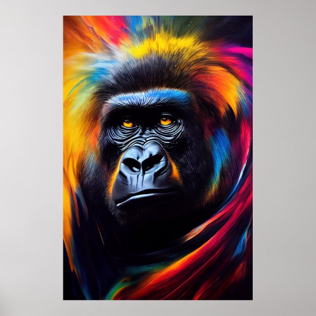 Poster Chimpanzé Ape Animal Discovery Adventure Nature (Frente)