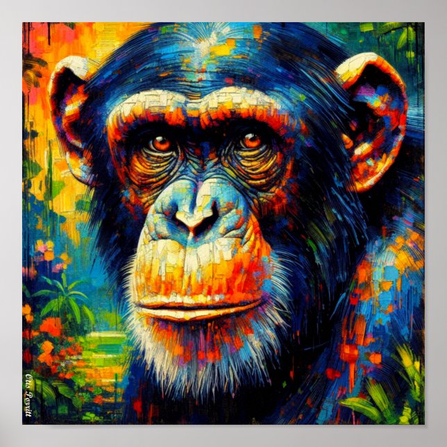 POSTER CHIMPANZÉ COMUM 10 (Frente)