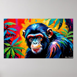 Poster Chimpanzé da África Ocidental