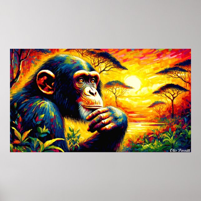 Poster Chimpanzé oriental (Frente)