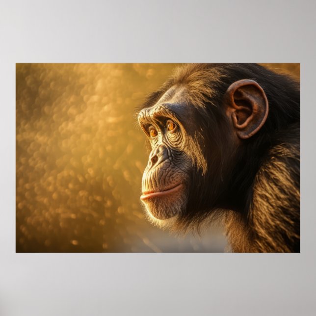 Poster Chimpanzé por natureza (Frente)