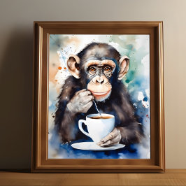 Poster Chimp's Tea Time