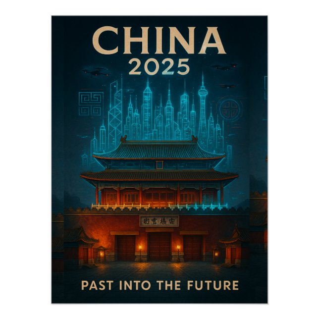 Pôster China 2025 - Passado no Futuro (Frente)