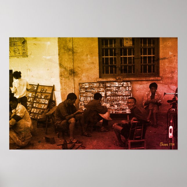 Poster China antiga Changsha empréstimo de livros retrô (Frente)