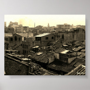 Poster China antiga cidade de Cantão