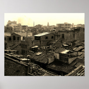 Poster China antiga cidade de Canton