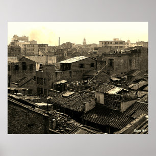 Poster China antiga cidade de Canton