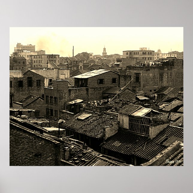 Poster China antiga cidade de Canton (Frente)