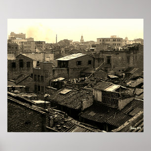 Poster China antiga cidade de Canton