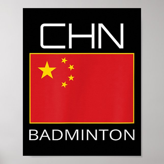 Poster China Badminton Team Fan Gift Atleta Chinês Chn (Frente)