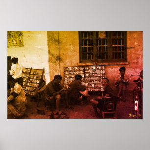 Poster China Changsha empréstimo de livro antigo