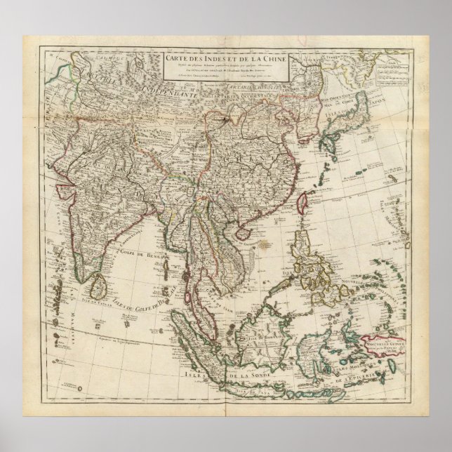 Poster China, Índia, Ásia (Frente)