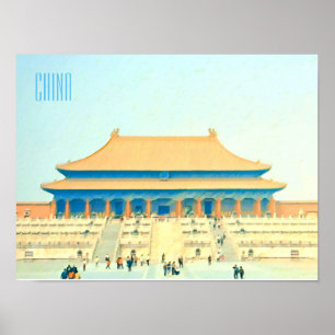 Poster China Proibida viagens vintage da Cidade