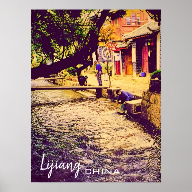 Poster China viagem Lijiang Yunnan (Frente)