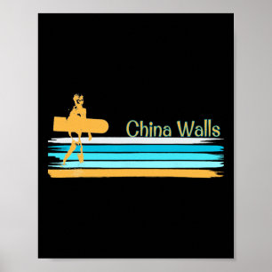 Poster China Walls Oahu Havaí Caiaque de Prancha de Barri