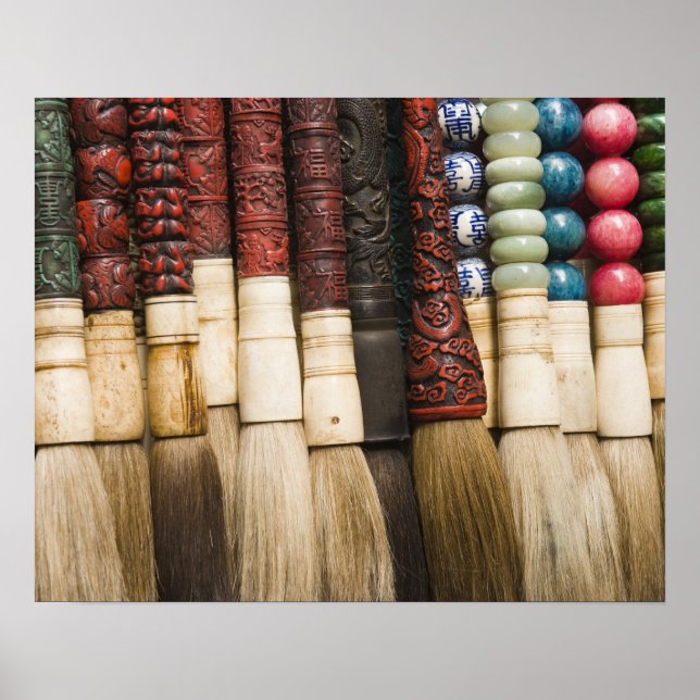 Poster China, Xangai. Brushes Chenghuang Miao (Frente)