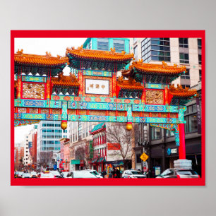 Poster Chinatown em Washington DC.